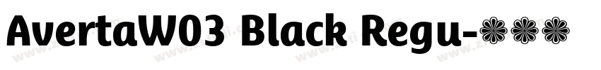 AvertaW03 Black Regu字体转换